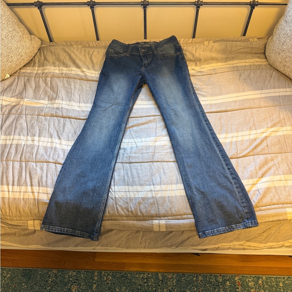 Wrangler Blue Flared Wide-Leg Jeans